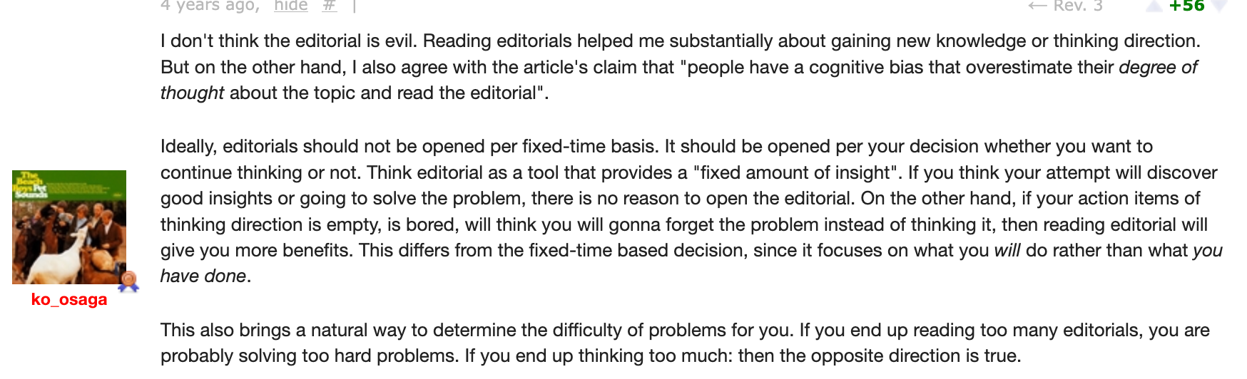 ko_osaga on the right way to use editorials