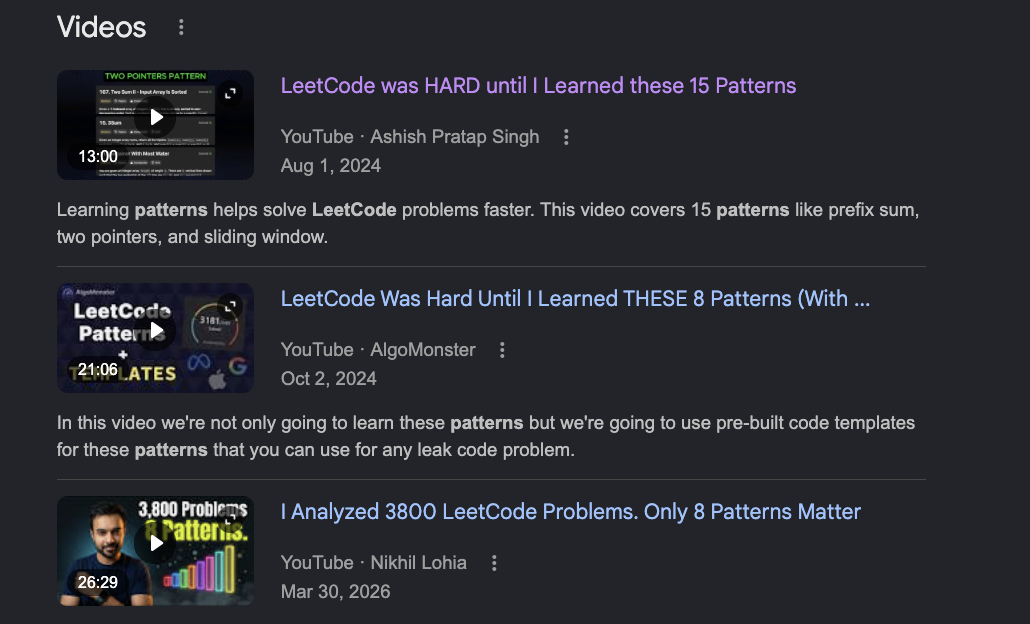 The same idea as a video genre, learn N patterns and use pre built templates